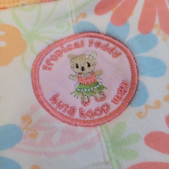 Carter’s Baby Girls Romper Dress 24M Floral Tropical Teddy One Piece Outfit - Picture 2 of 6